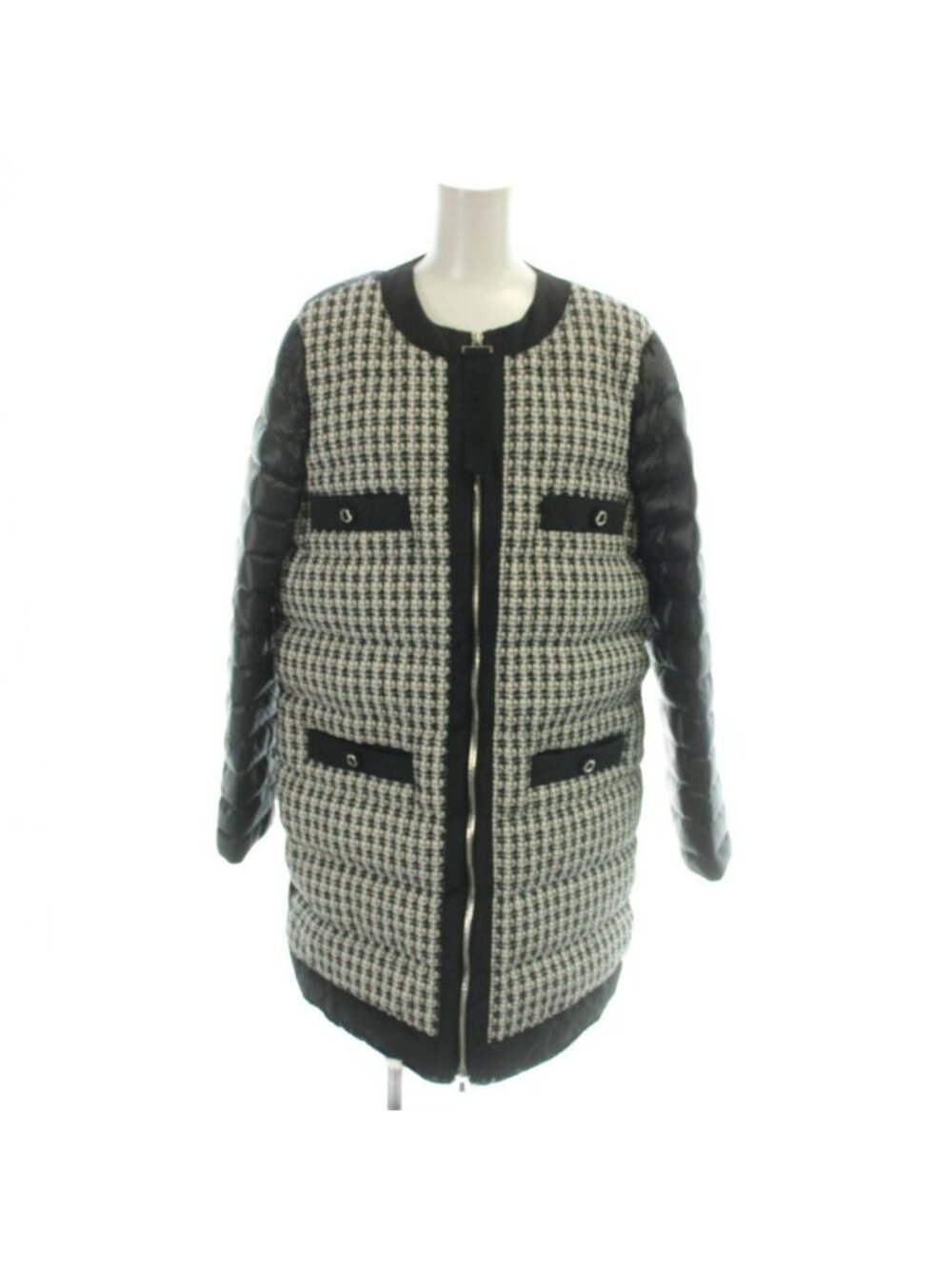 Moncler Maix Giubbotto Max Down Coat Tweed Switch Black 1